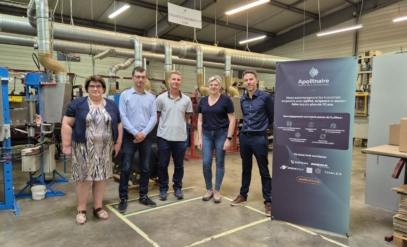 Reprise Apollinaire Composites – Samuel Cutullic et Mme le Maire en visite aux ateliers